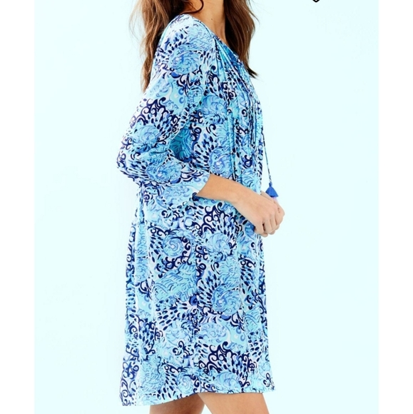 Lilly Pulitzer Marilina Tunic Dress Aqua Spritz… - Picture 5 of 13